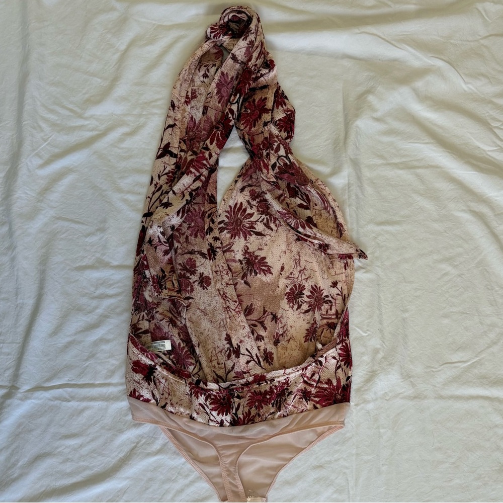 NWT Free People Halter Floral Bodysuit XL - Picture 7 of 8
